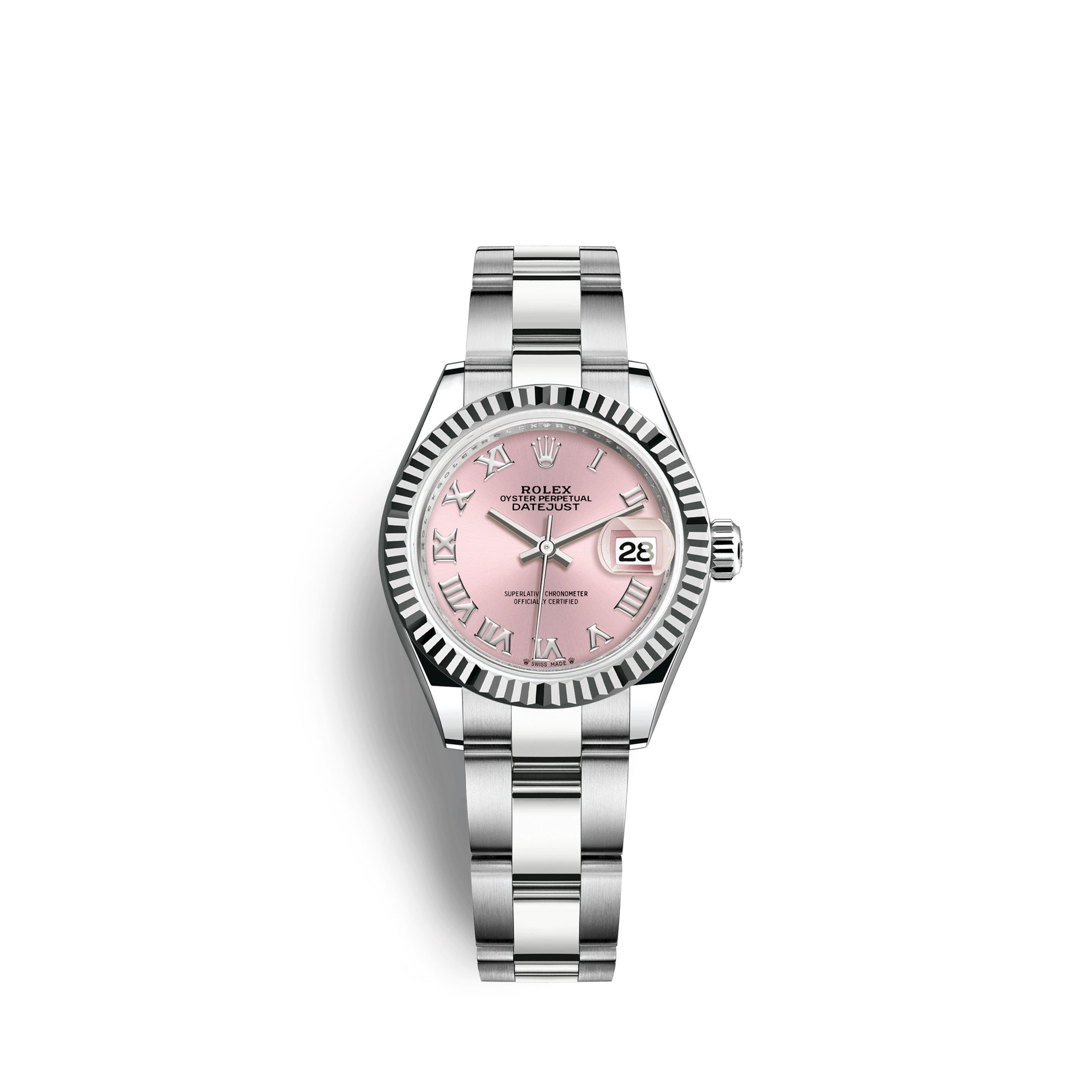Rolex Lady-Datejust 28, Oystersteel and 18k White Gold Ref# 279174-0018