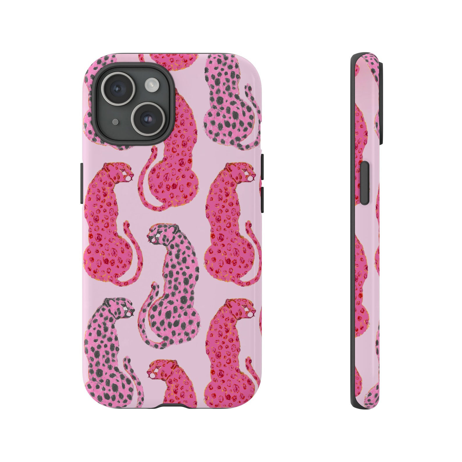 Pink Leopard Tough Phone Case, Preppy Gifts For Teenager Girls, Aesthetic, Trend
