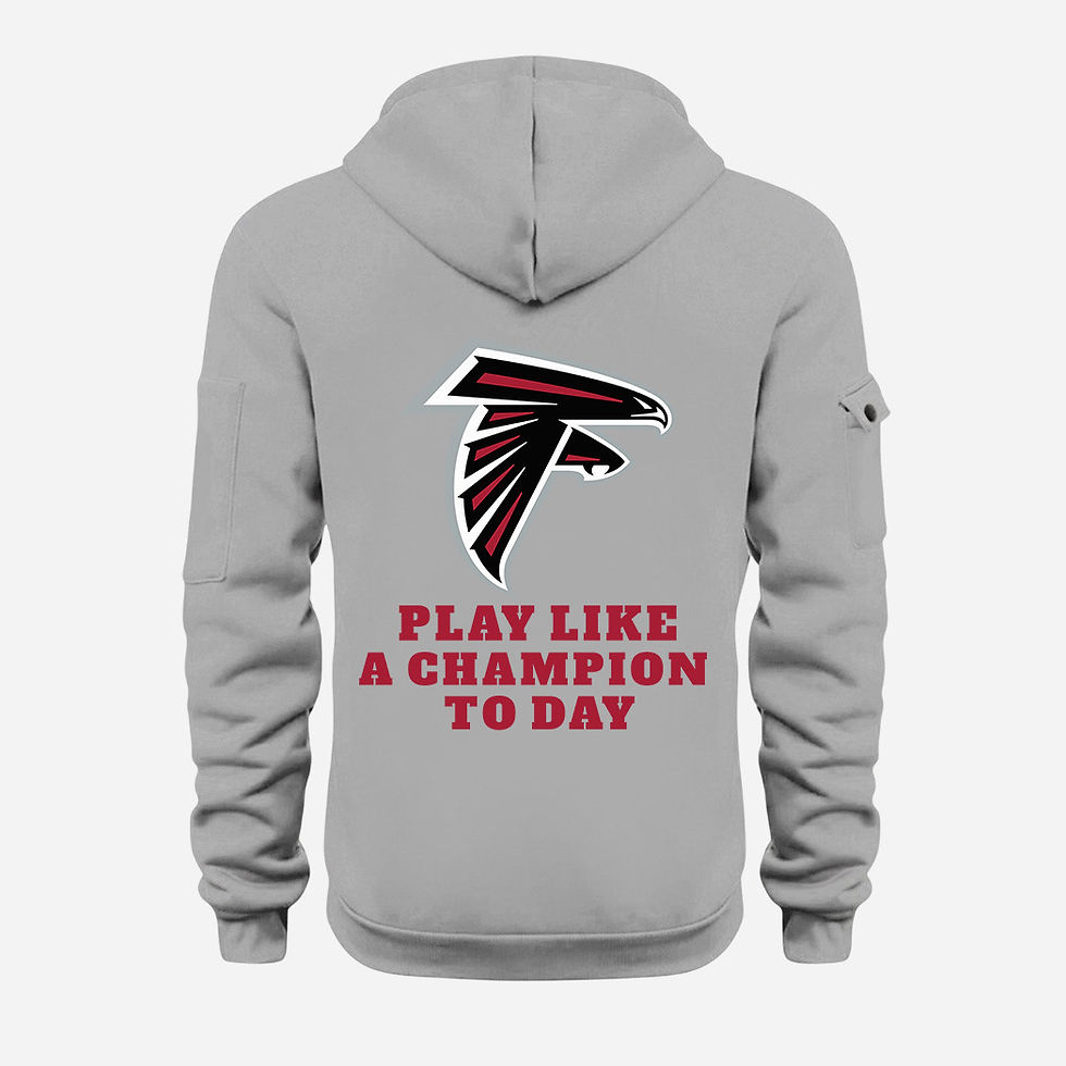Thumbnail: Atlanta Falcons Grey Quarter Zip Hoodie
