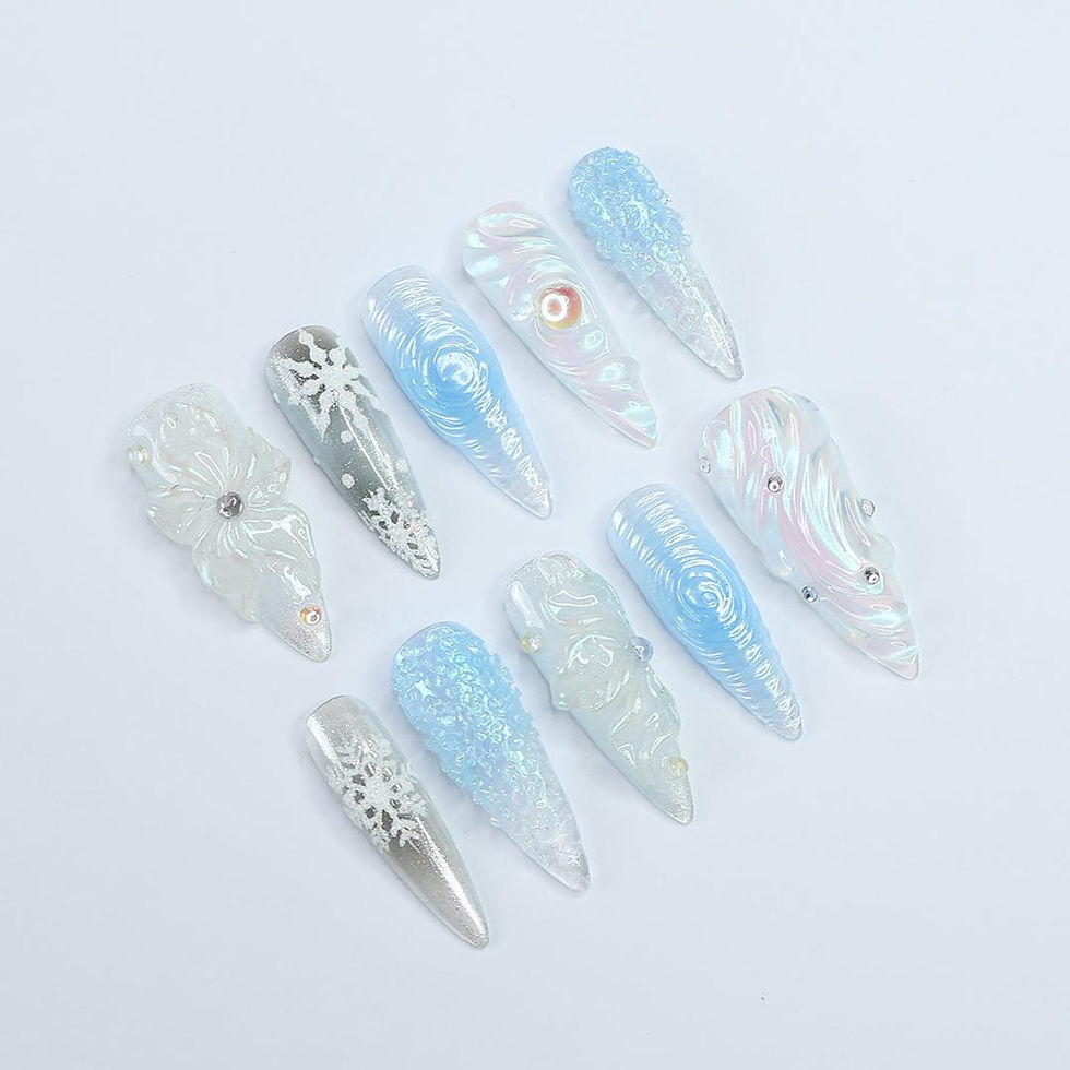 Thumbnail: press on nails, custom press on nails, fake nails, Nails Art