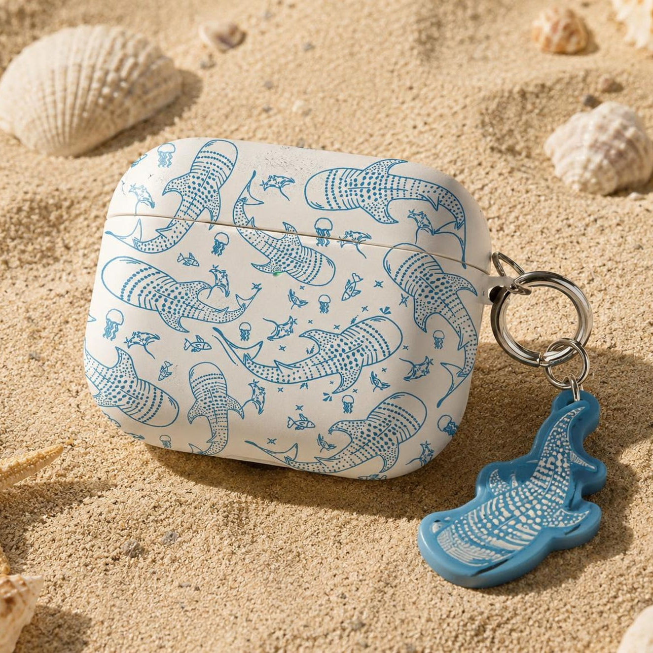 Whale Shark AirPods Case, Summer Ocean Marine Life Animal AirPods Gen 1 2 3 4 Pr