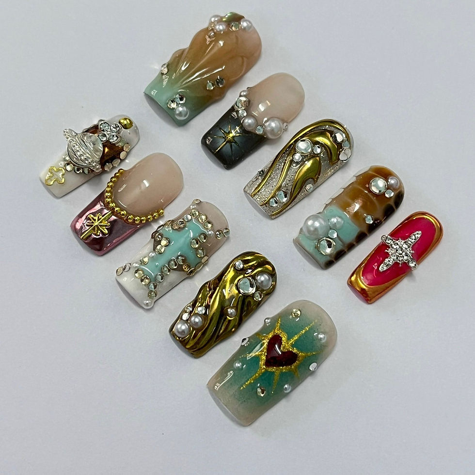 Thumbnail: press on nails, custom nails, fake nails, Nails Art, custom nail