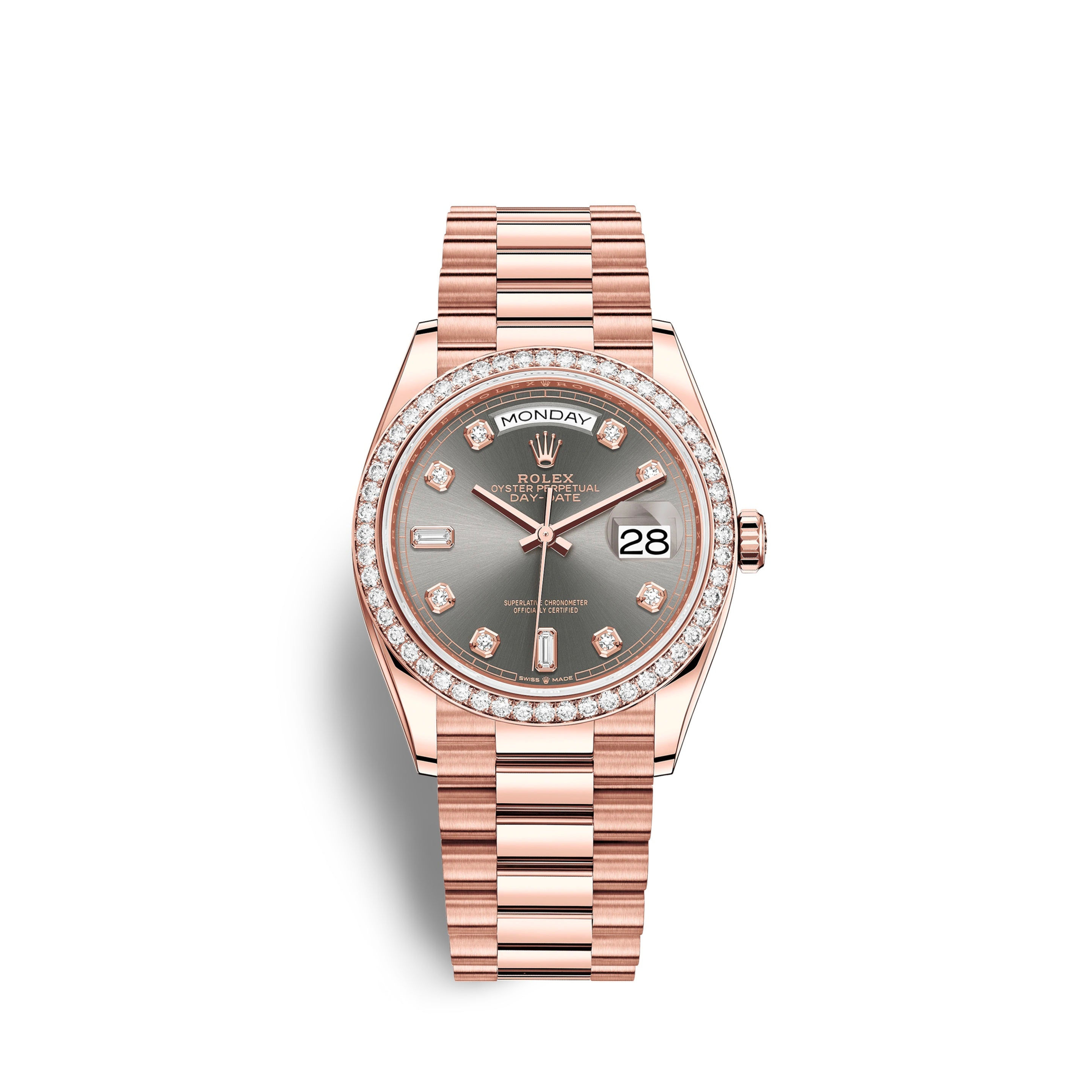 Rolex Day-Date 36mm, 18k Everose Gold Ref# 128345rbr-0052