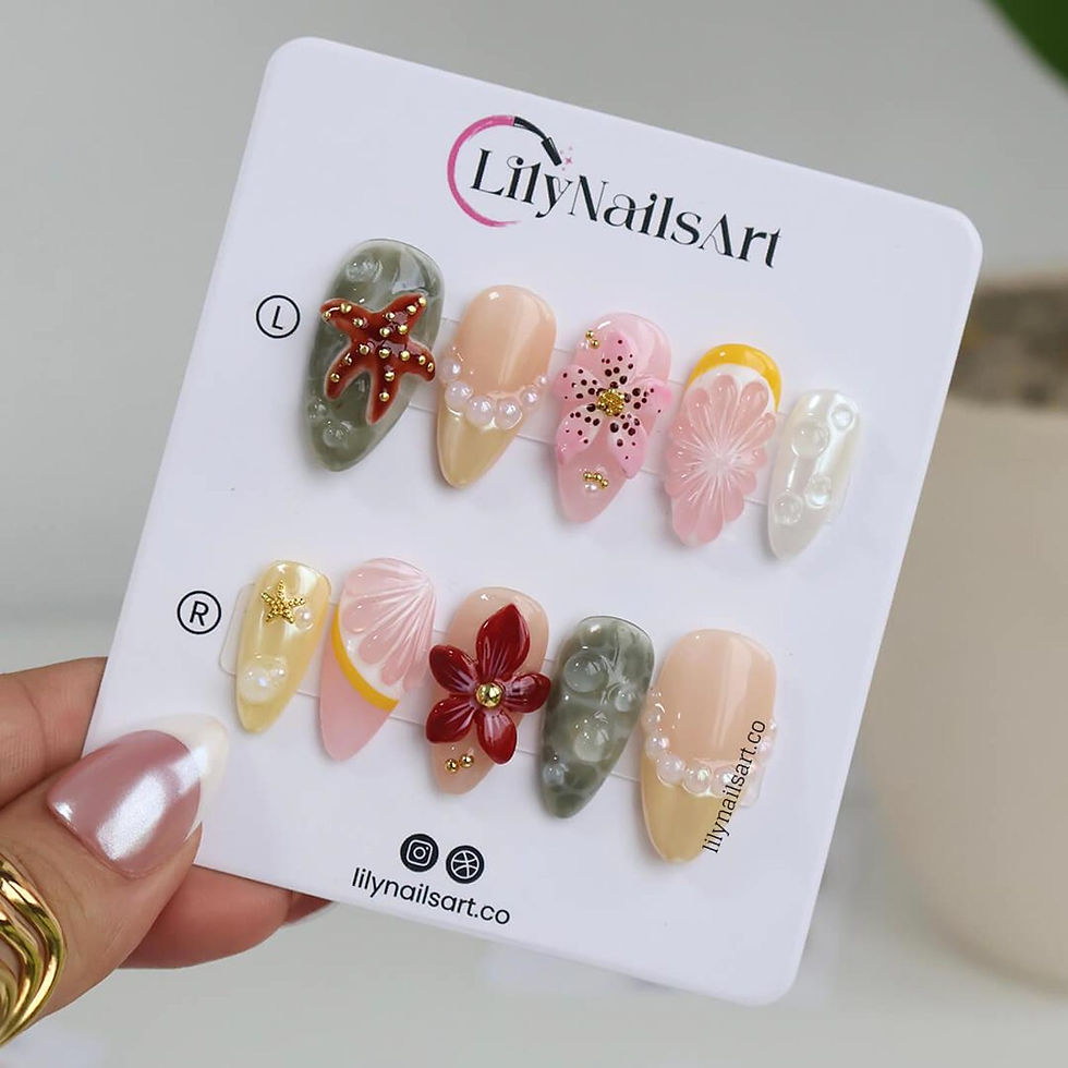 Thumbnail: press on nails, custom press on nails, fake nails, Nails Art