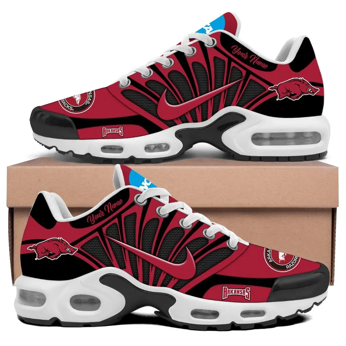 Arkansas Razorbacks Customized Sport Shoes
