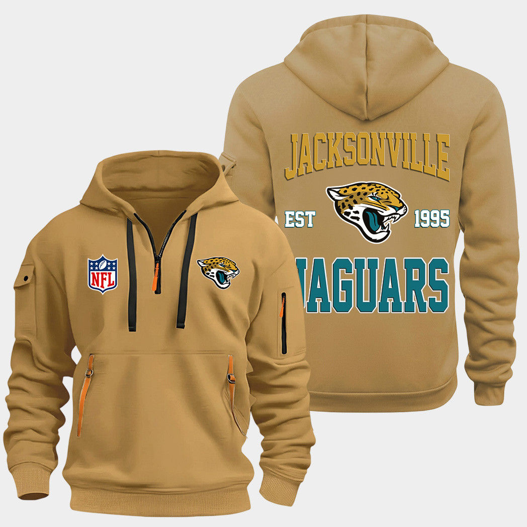 Jacksonville Jaguars Gold Quarter Zip Hoodie