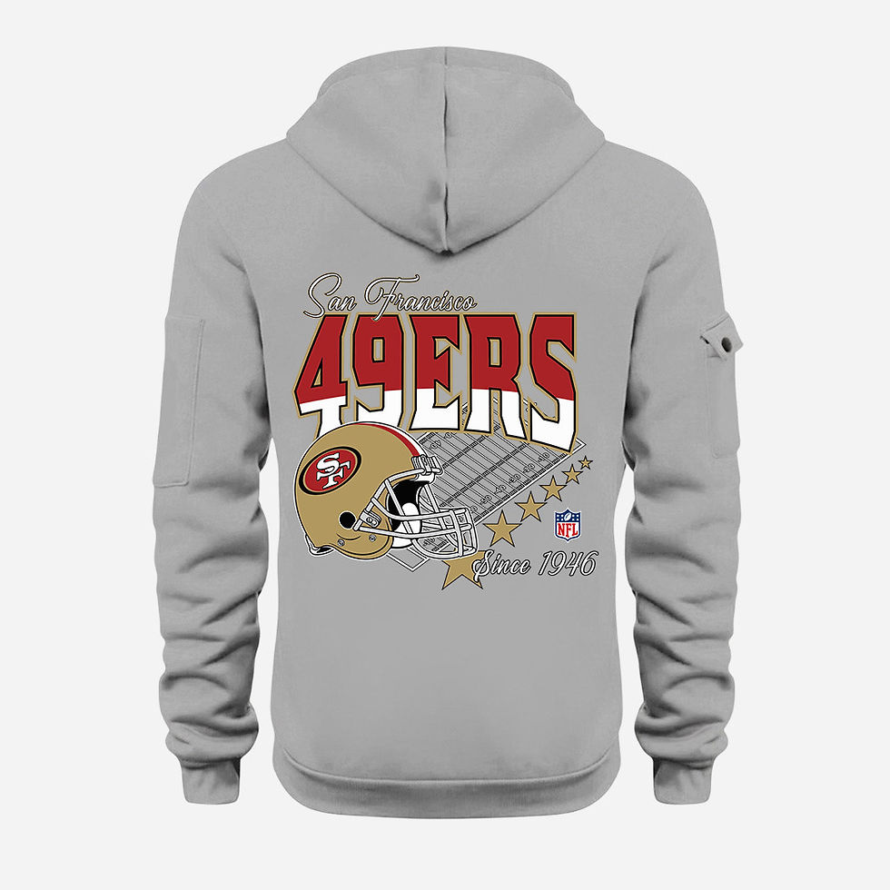 Thumbnail: San Francisco 49ers Grey Quarter Zip Hoodie