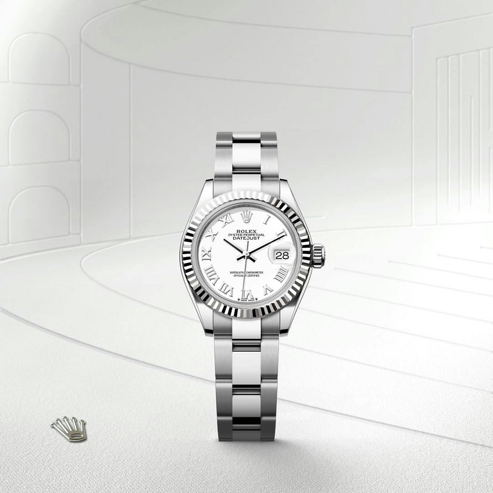 Thumbnail: Rolex Lady-Datejust Oyster, 28 mm, Oystersteel and white gold Ref# 279174-0020