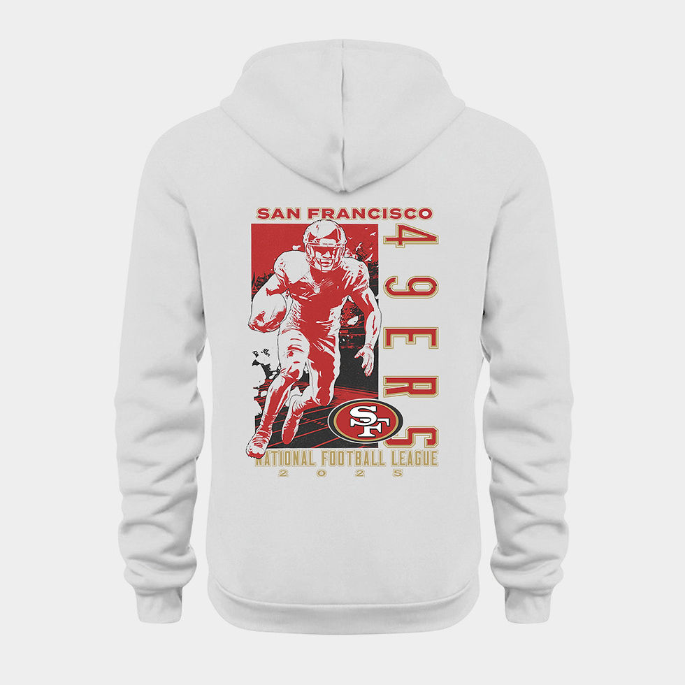 Thumbnail: San Francisco 49ers White Quarter Zip Hoodie
