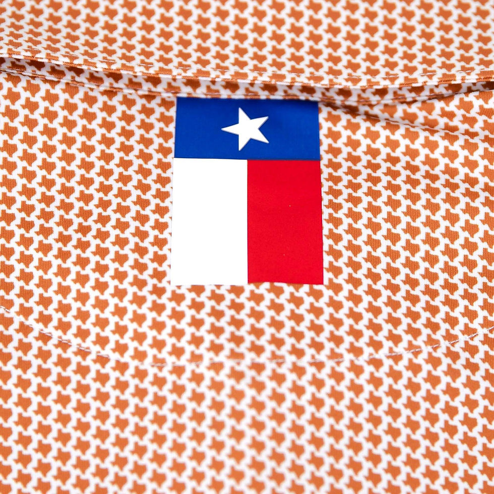 Thumbnail: Rhoback The Don't Mess Short Sleeve Performance Polo - Burnt Orange/White