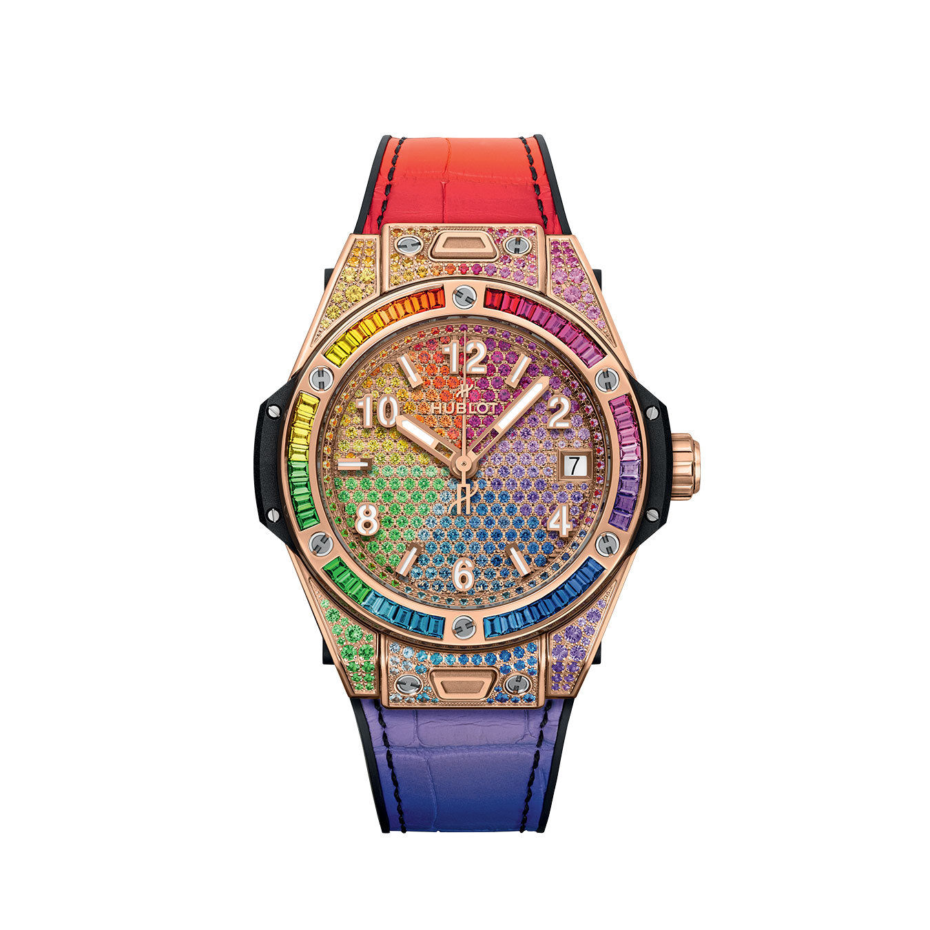Hublot Big Bang One Click Rainbow King Gold Ref# 465.OX.9900.LR.0999