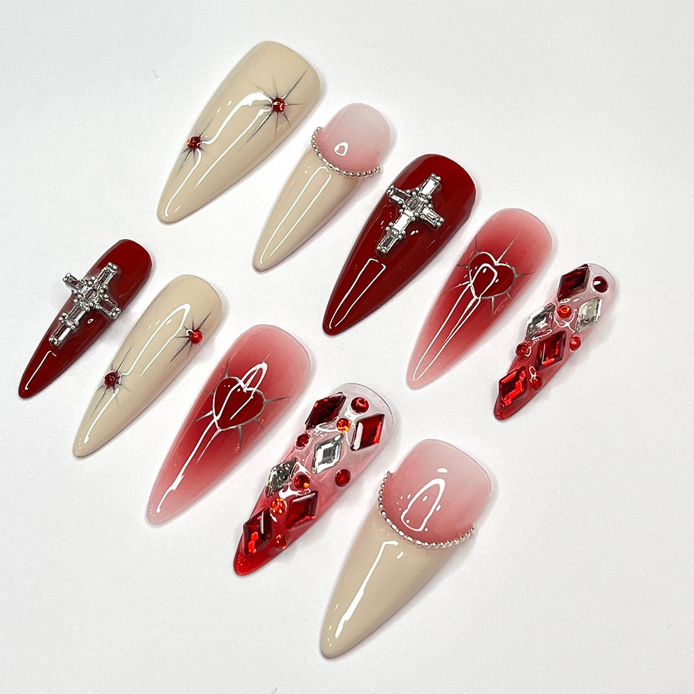 Thumbnail: press on nails, custom nails, fake nails, Nails Art, custom nail, Gift for her