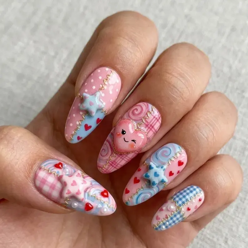 Thumbnail: press on nails, custom press on nails, fake nails, Nails Art