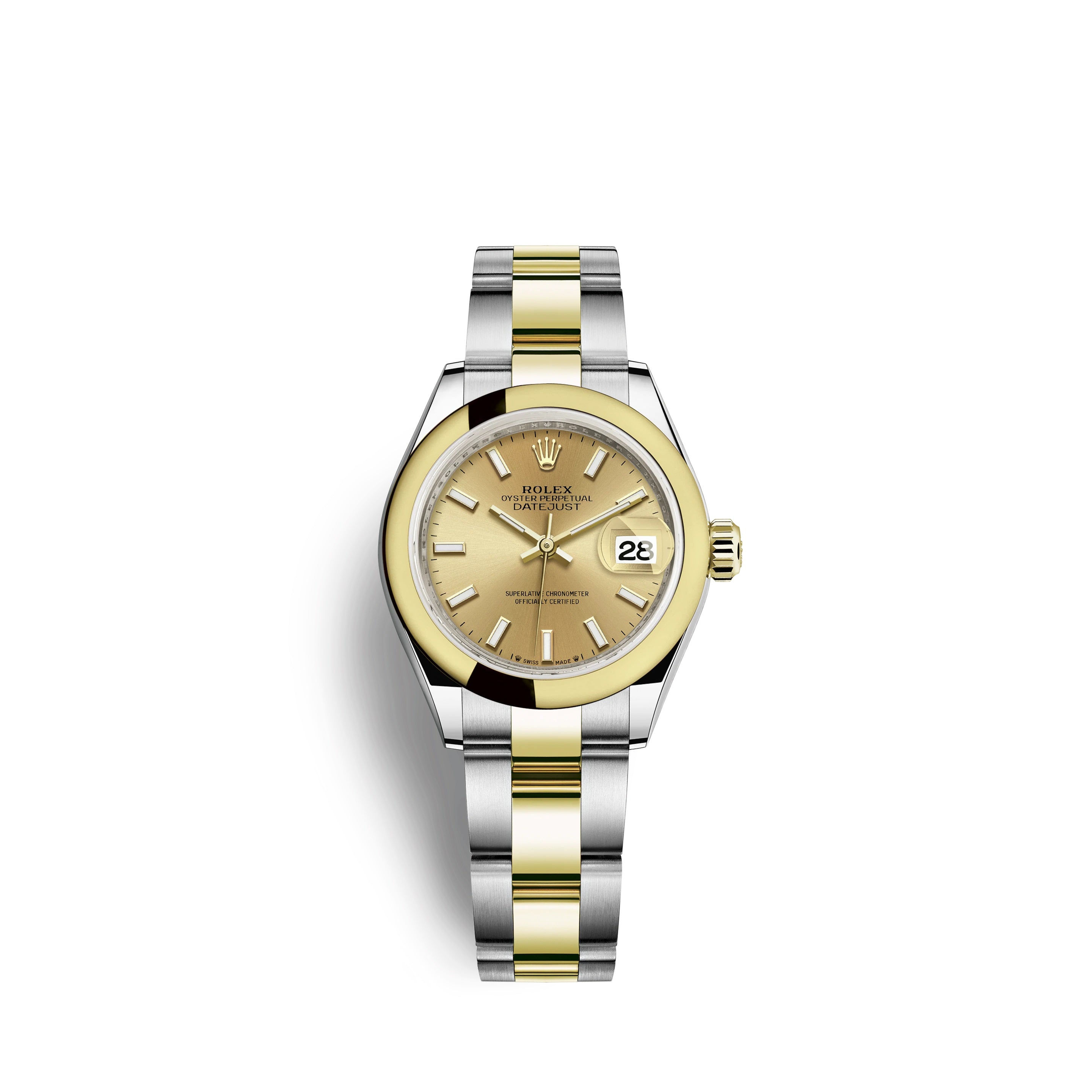 Rolex Lady-Datejust 28, Oystersteel and 18k Yellow Gold Ref# 279163-0002
