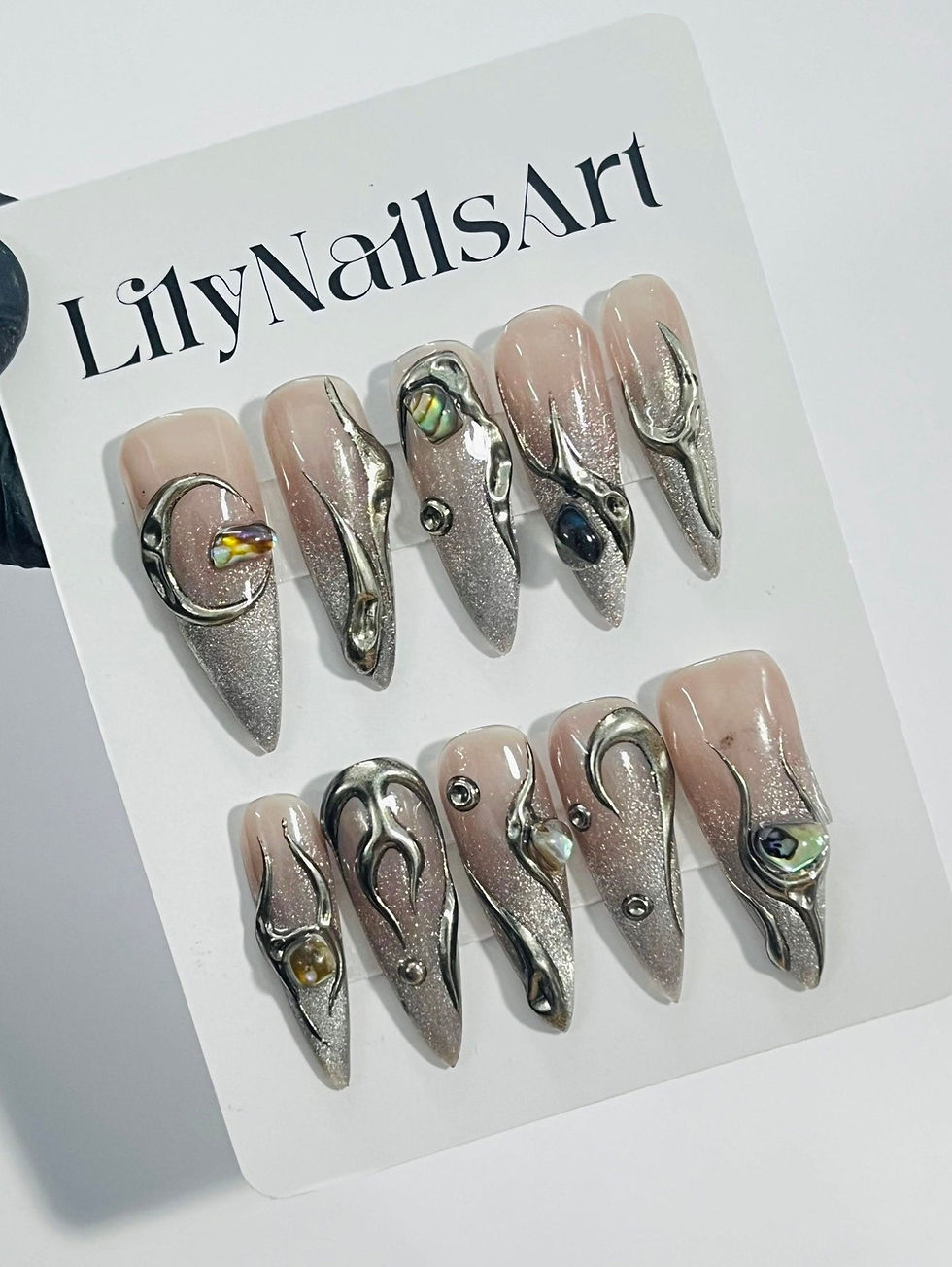 Thumbnail: press on nails, custom nails, fake nails, Nails Art, custom nail