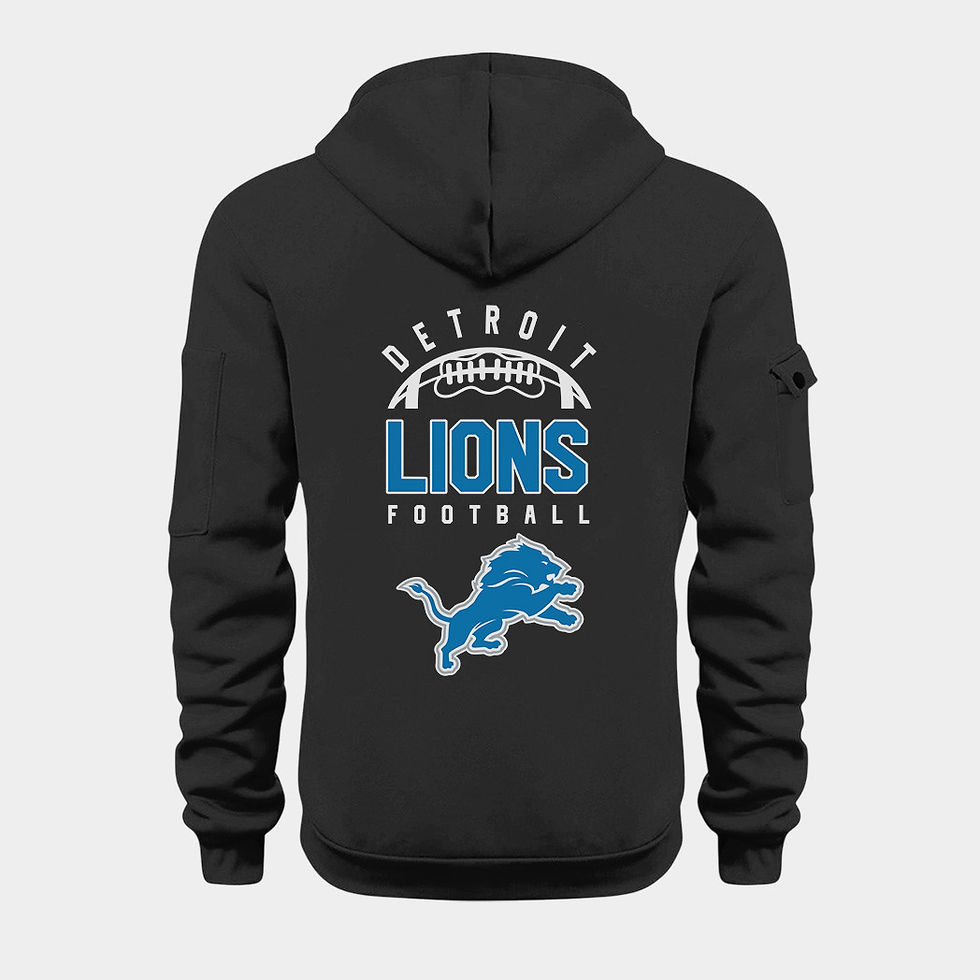 Thumbnail: Detroit Lions Black Quarter Zip Hoodie