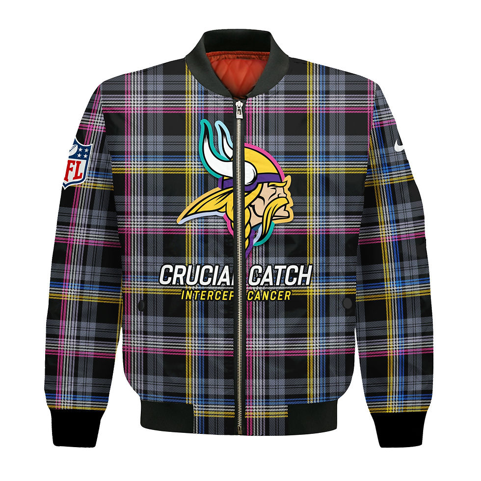 Thumbnail: Minnesota Vikings National Football League 2024 Crucial Catch Bomber Jacket