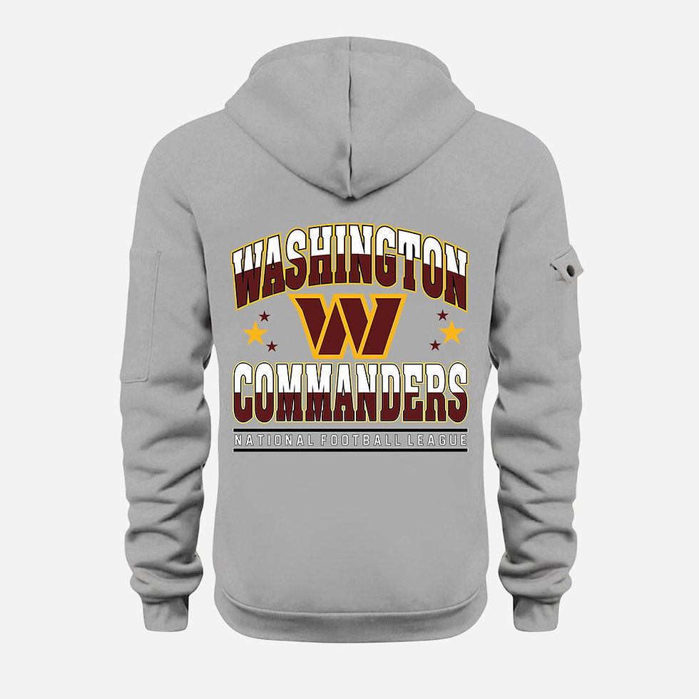 Thumbnail: Washington Commanders Grey Quarter Zip Hoodie