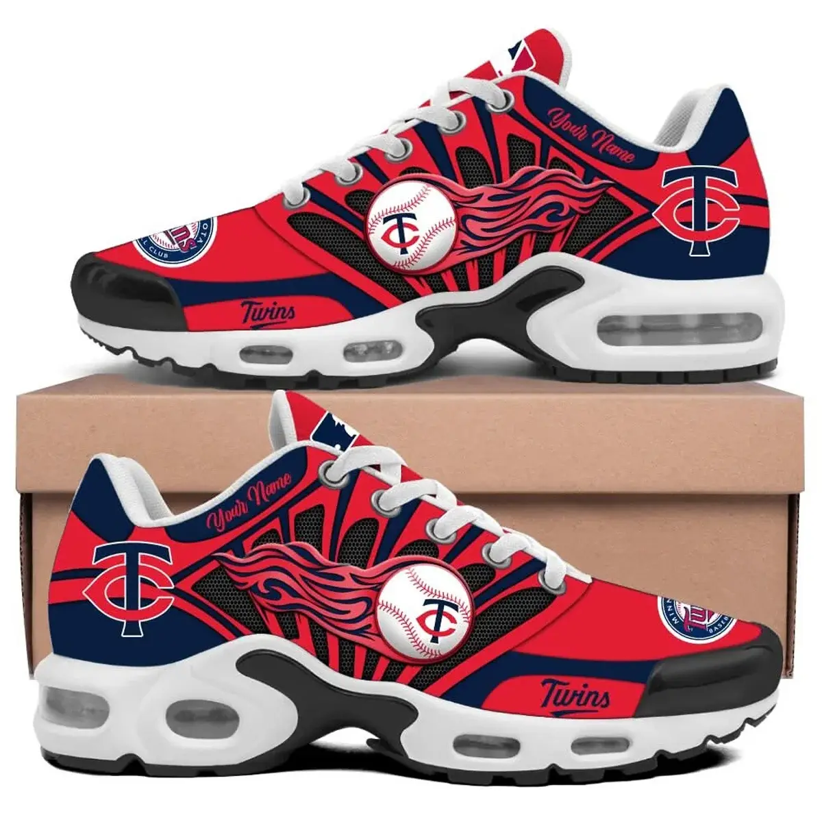 Minnesota Twins Custom Air-Style Sneakers V.7