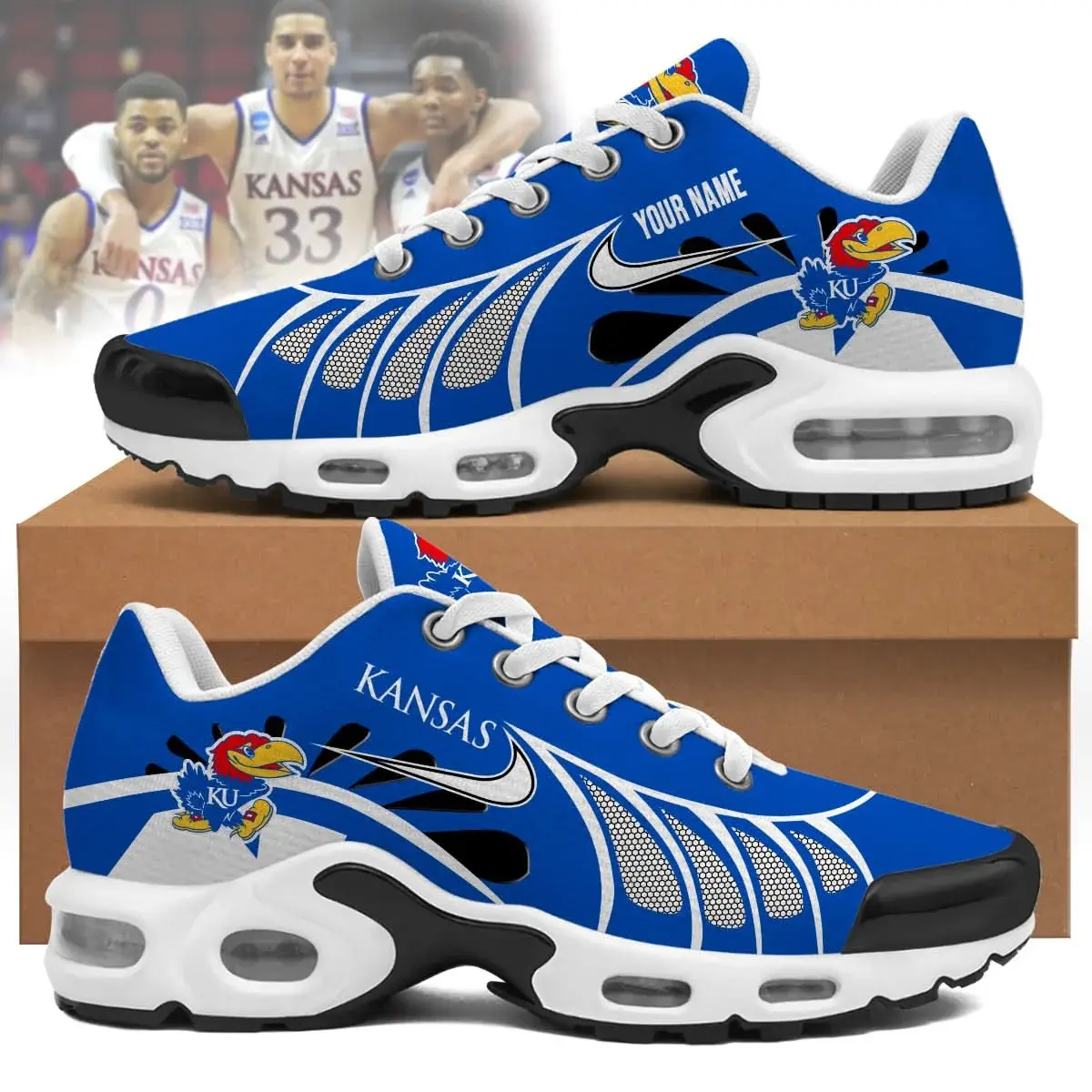 Kansas Jayhawks Custom Air-Style Sneakers V.3