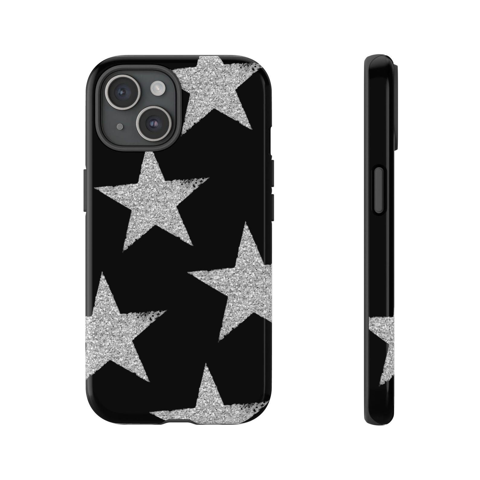 Sparkly Star Tough Phone Case, Trendy iPhone 17/16/15/14/13/12 Case, Samsung Gal