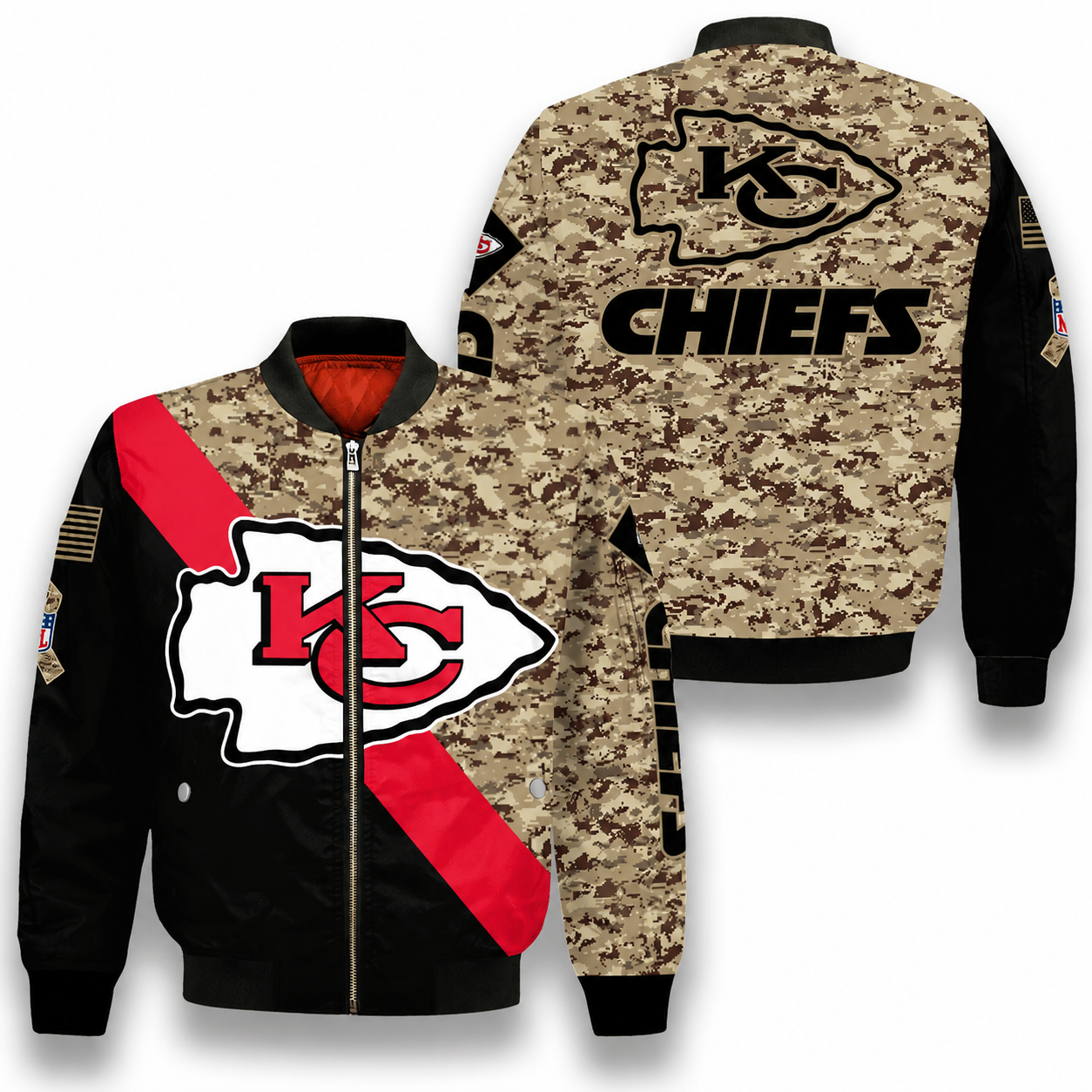 Kansas City Chiefs National Football League AOP Bomber Jacket