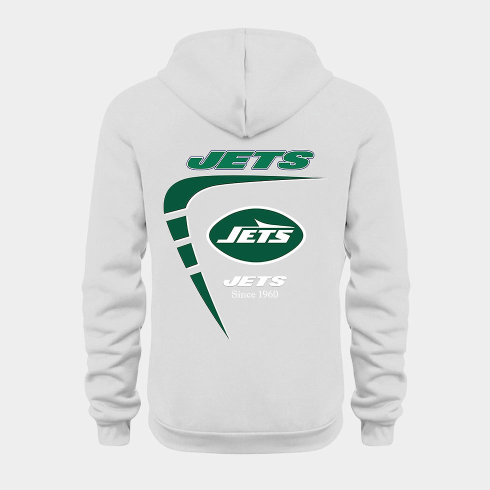 Thumbnail: New York Jets White Quarter Zip Hoodie