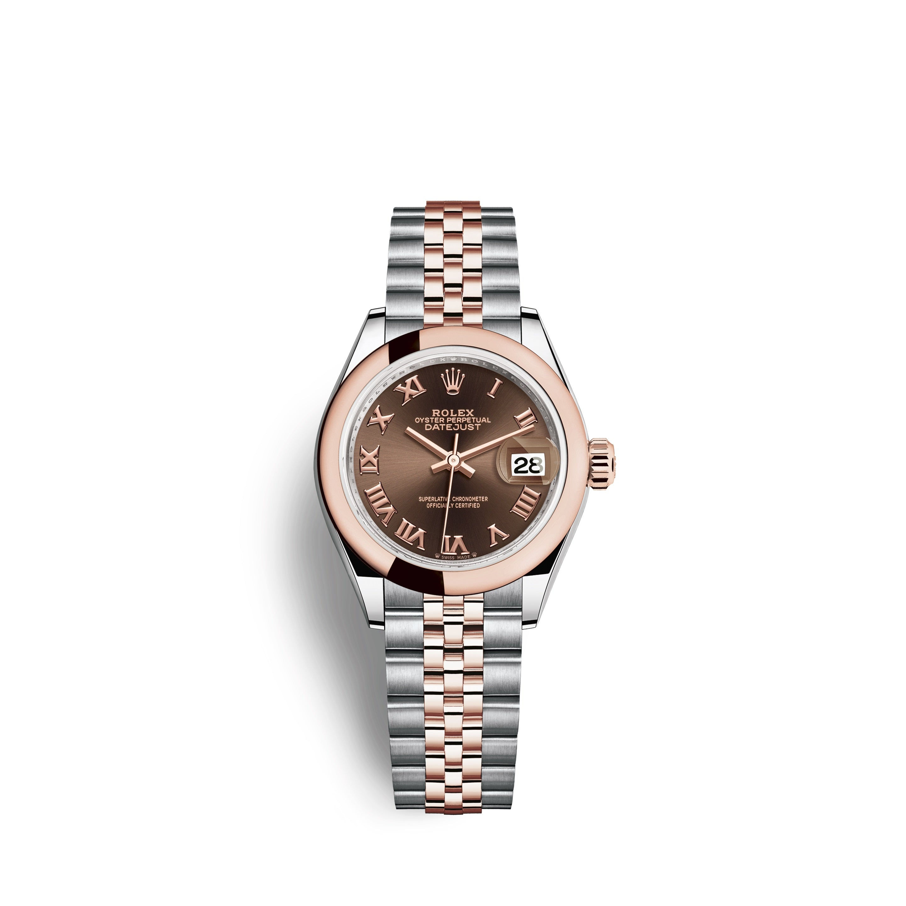 Rolex Lady-Datejust 28, Oystersteel and 18k Everose Gold Ref# 279161-0009