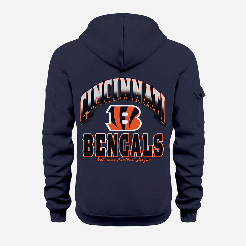 Thumbnail: Cincinnati Bengals Navy Quarter Zip Hoodie