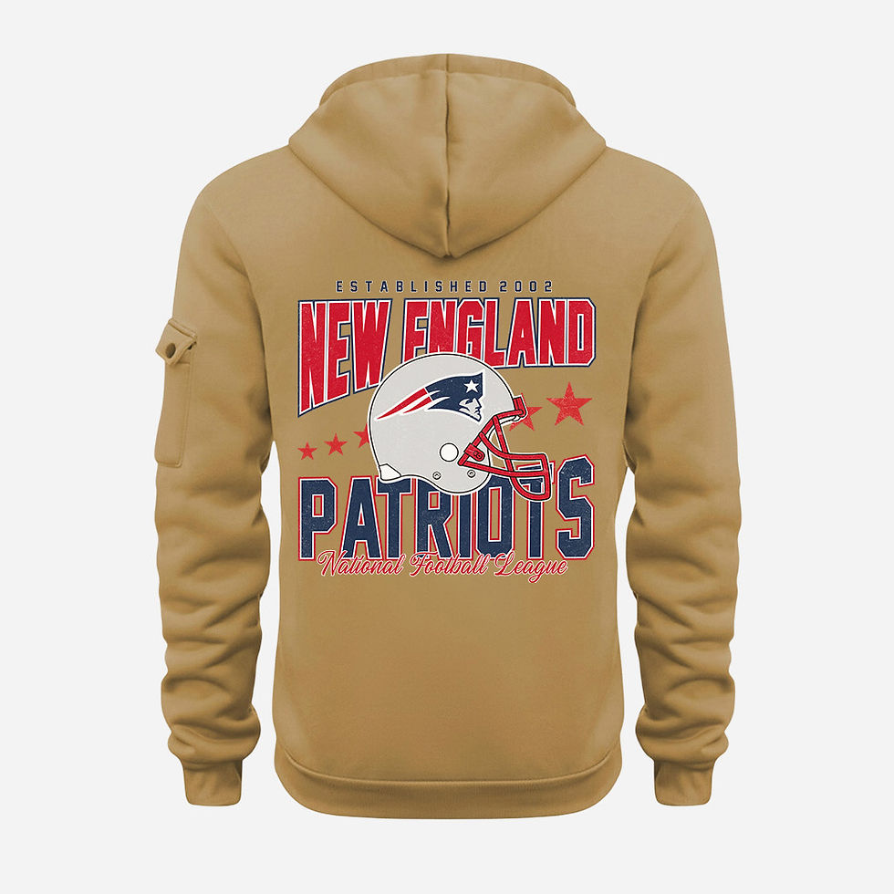 Thumbnail: New England Patriots Gold Quarter Zip Hoodie
