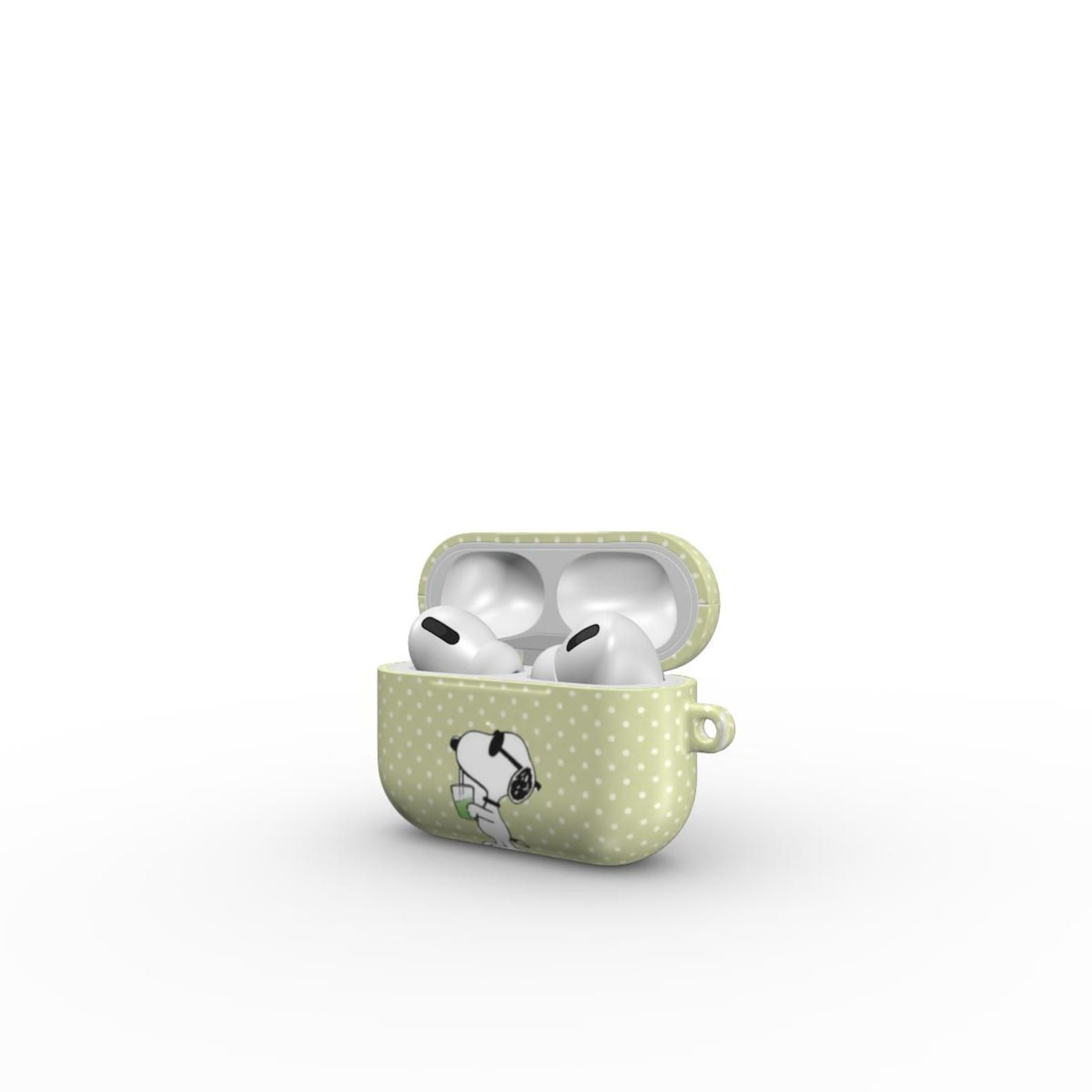 Snoopy Drinking Matcha Tea Airpod Case- Pro