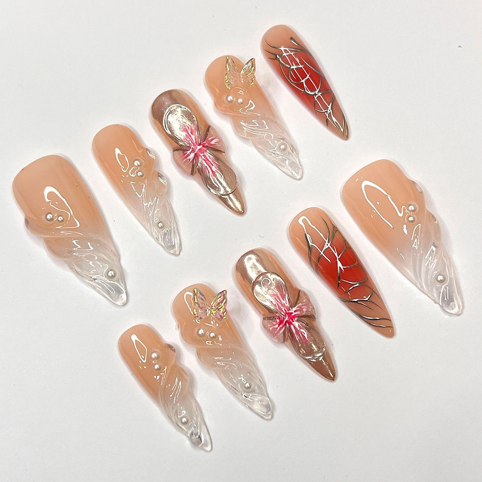 Thumbnail: press on nails, custom nails, fake nails, Nails Art, custom nail, Gift for her