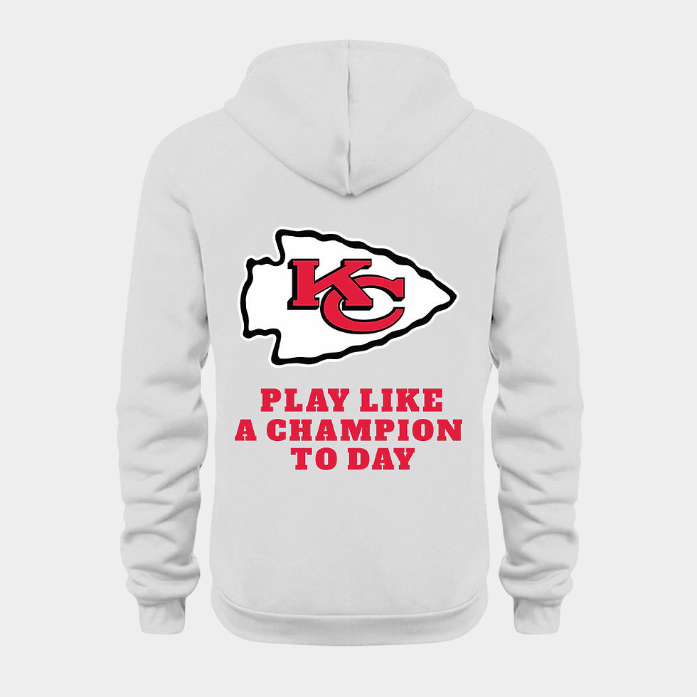 Thumbnail: Kansas City Chiefs White Quarter Zip Hoodie