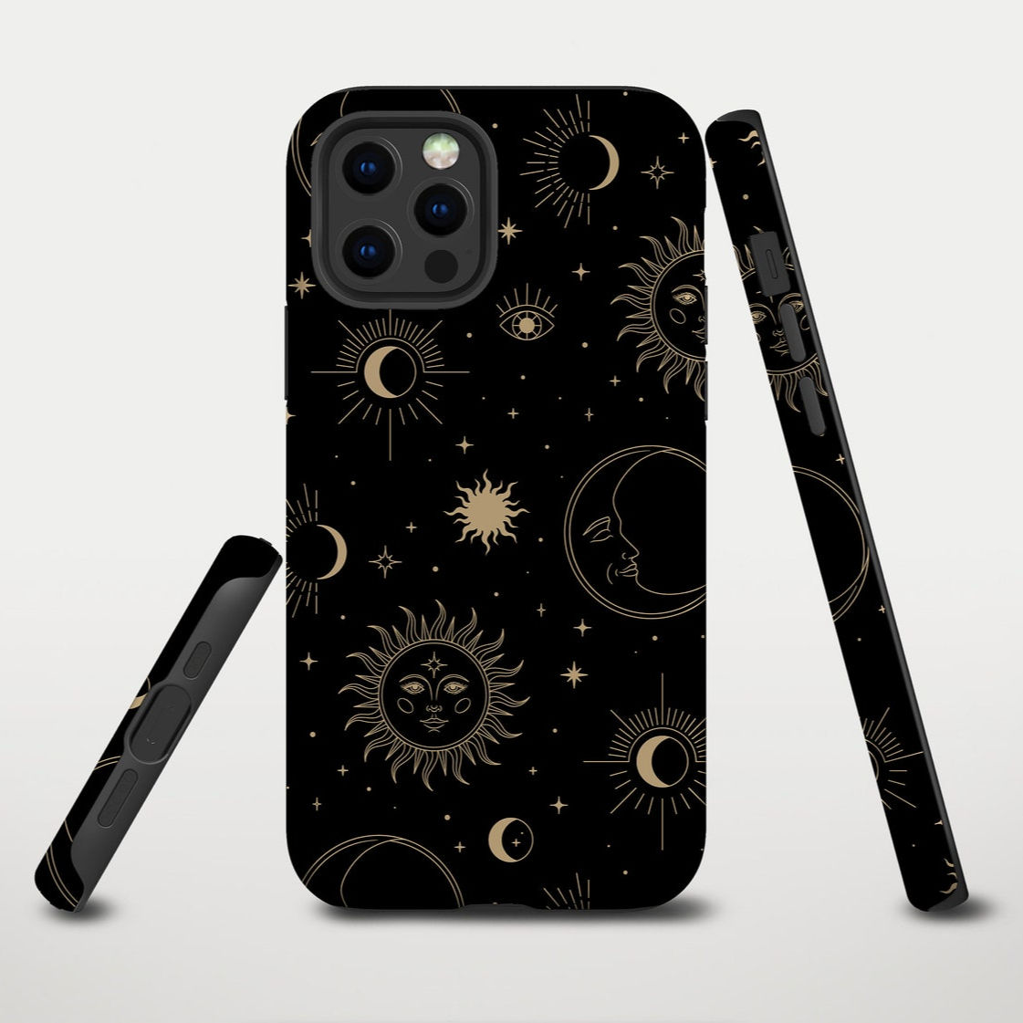 Celestial iPhone Case Black Phone Case iPhone 17 Pro Max Case iPhone 16 Pro Toug