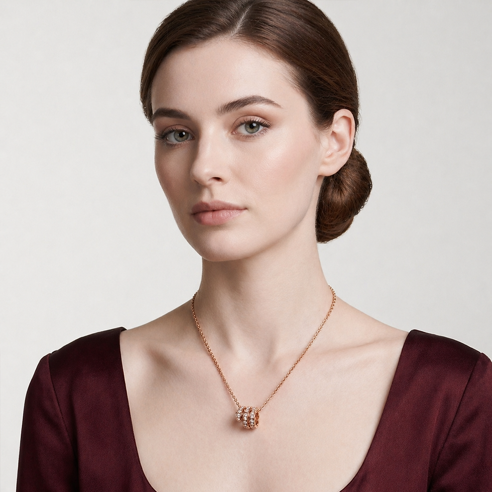 Thumbnail: Serpenti Rose Pavé Crystal Coiled Viper Pendant Necklace