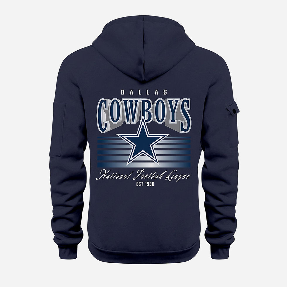 Thumbnail: Dallas Cowboys Navy Quarter Zip Hoodie