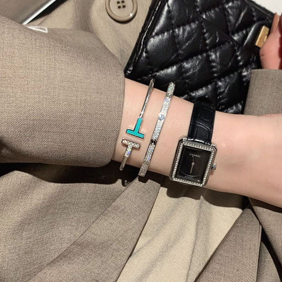 Thumbnail: T Turquoise Wire Bracelet