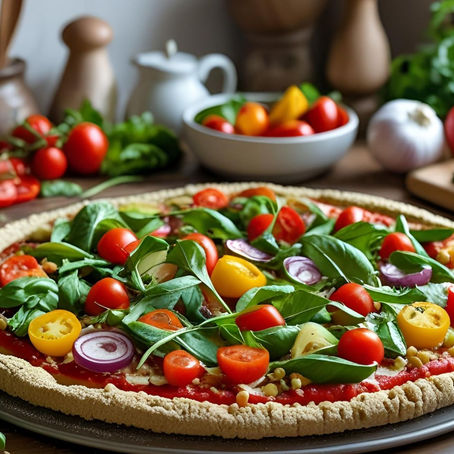 🌱 Chickpea Flour Pizza Dough (Vegan, Oil-Free)