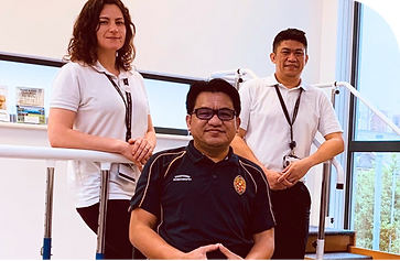 1 female and 2 male occupational therapists at Kingston Hospital