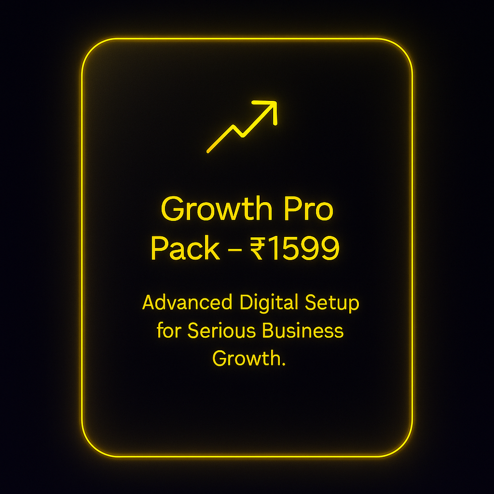 Growth Pro Pack – ₹1599 | Advanced Digital Setup for Serious Business Growth