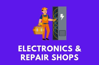 Technician repairing electronics; Electronics & Repair Shops
