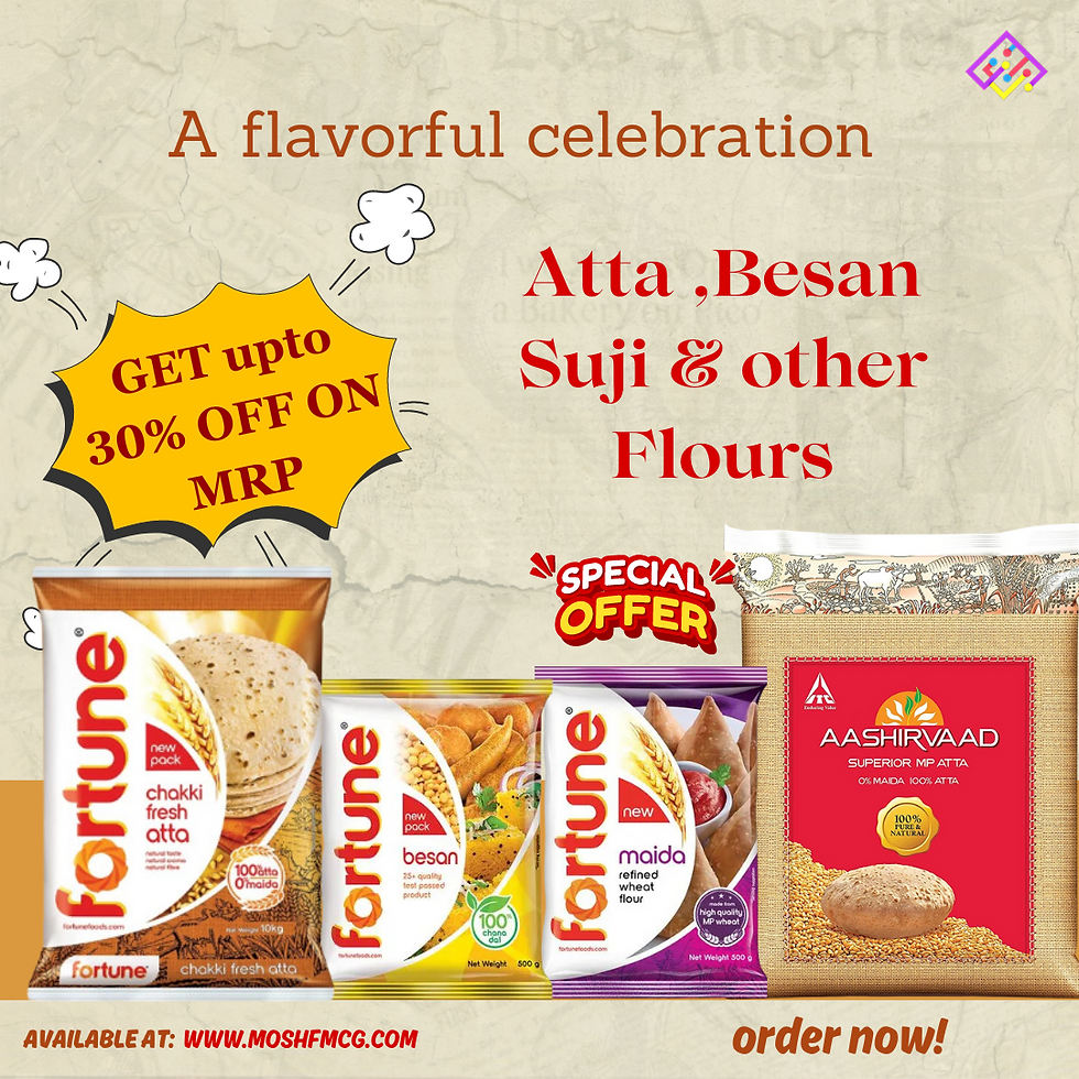 Now get great discount on Atta , chakki fresh atta only at Mosh Inc. in Lucknow.