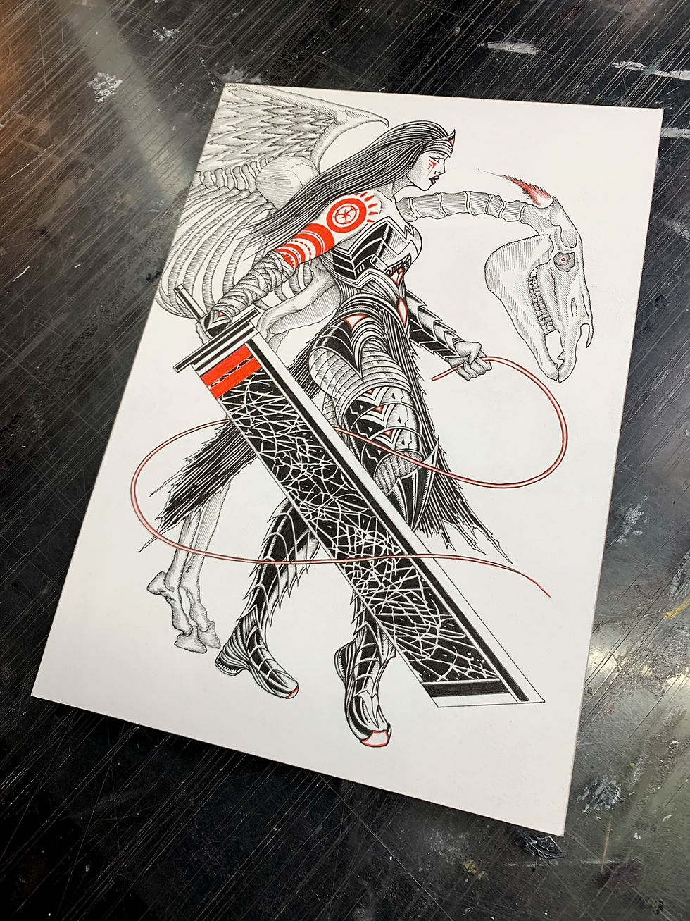 Thumbnail: 'absolute wonder woman' original ink drawing