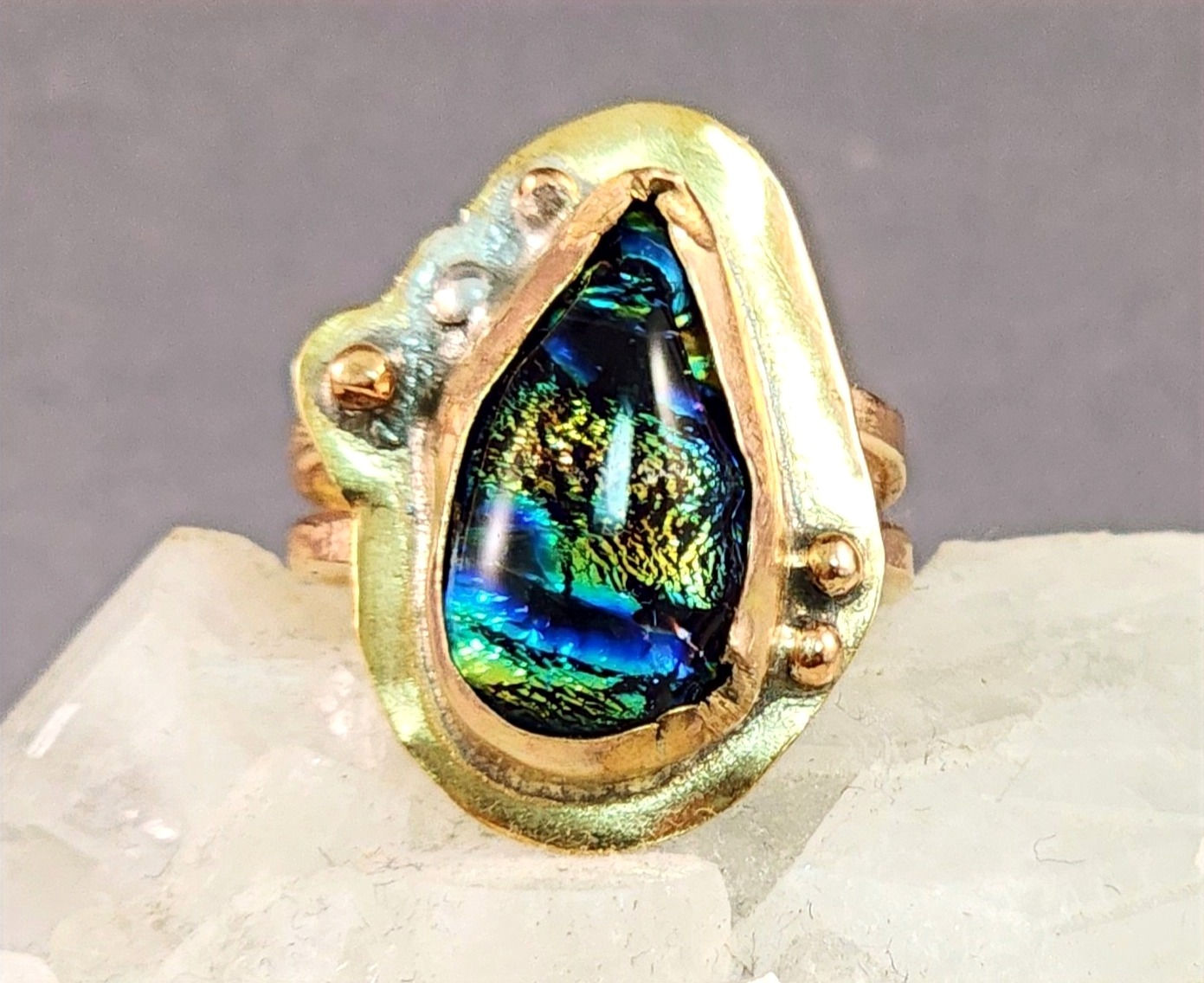 Dichroic Glass Ring