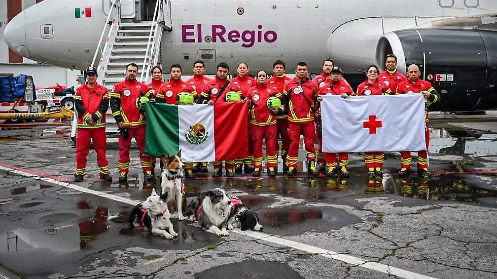 Rescatistas y binomios caninos de Puebla se suman a misión humanitaria en Venezuela