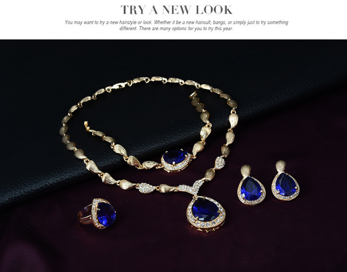 Thumbnail: 2018 Fashionable Statement Necklace and Earring Set