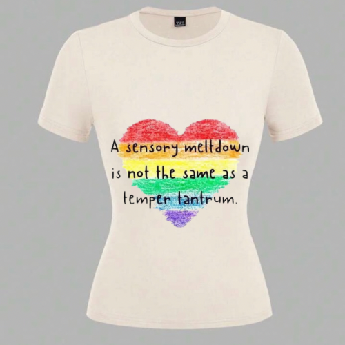 Thumbnail: a sensory meltdown is not the same as a temper tantrum ladies t-shirt round neck