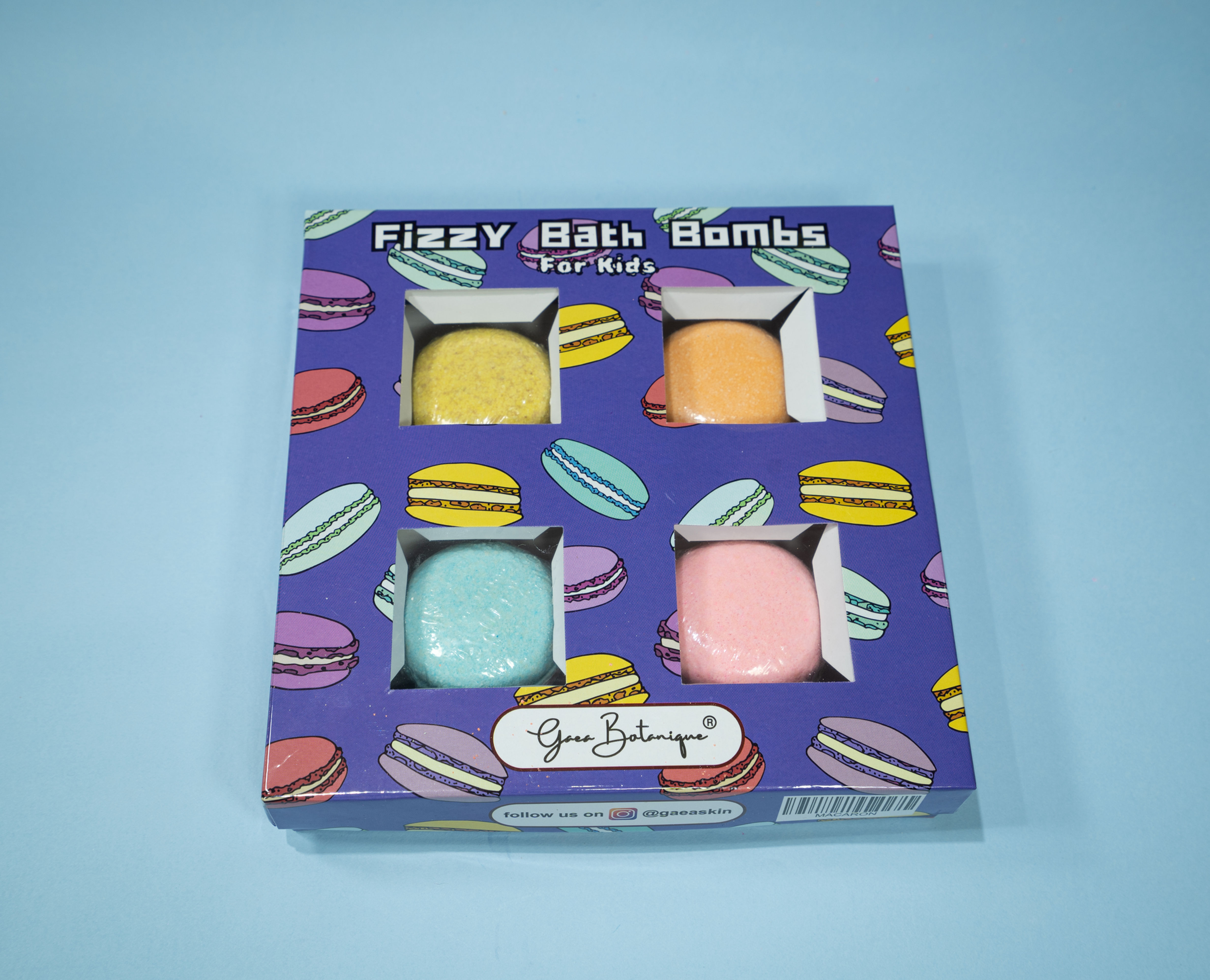 Gift Box of 4 Macaron bath bombs