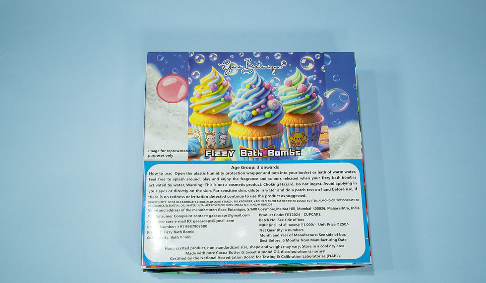 Thumbnail: Gift Box of 4 Cupcake bath bombs
