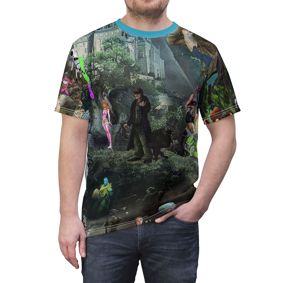 Thumbnail: 8 Bit Unisex Cut & Sew Tee